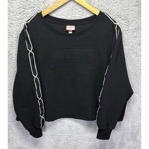 Hunter for Target Cropped Crewneck Sweatshirt Black‎ Boxy Logo Size 3X
